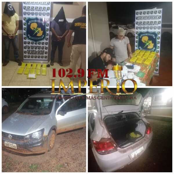 Dos hombres cayeron con 11 paquetes de supuesta cocaína en la línea internacional - Radio Imperio