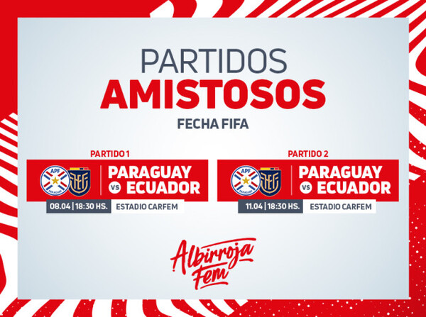 Confirmados los horarios para los amistosos - APF