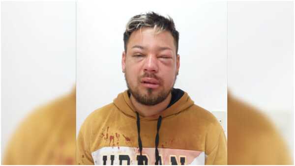 Brutal agresión: Personal militar sup. propinó patadas a un hombre al costado del COMISOE