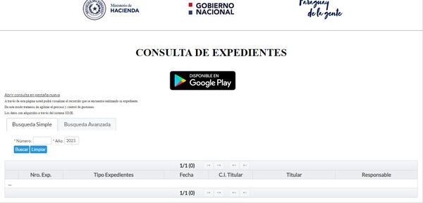 Diario HOY | Estado de expedientes se puede verificar en la web de Hacienda