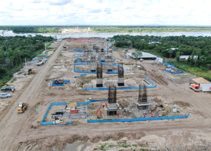 Puente de la Bioceánica avanza con la construcción de cabezales y pilotes