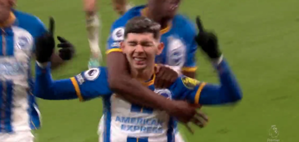 Versus / Un desahogo: El llanto de Julio Enciso luego de marcar su primer gol en la Premier League
