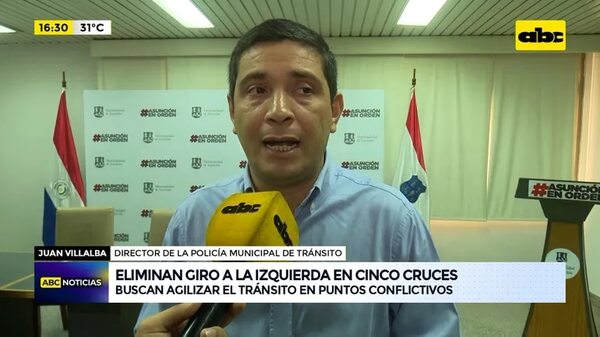 Video: Eliminan giro a la izquierda en cinco cruces - ABC Noticias - ABC Color
