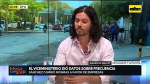 Video: El Viceministerio de Transporte dio datos sobre frecuencia  - Mesa de Periodistas - ABC Color