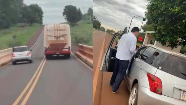 Conductor que realizó adelantamientos se niega al alcotest y huye de la Patrulla Caminera en Bella Vista