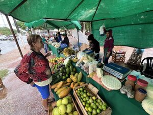 Feriantes ofrecen sus productos con buenos precios por Semana Santa