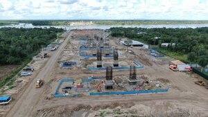 El Puente de la Bioceánica avanza a buen ritmo en ambas márgenes del río Paraguay