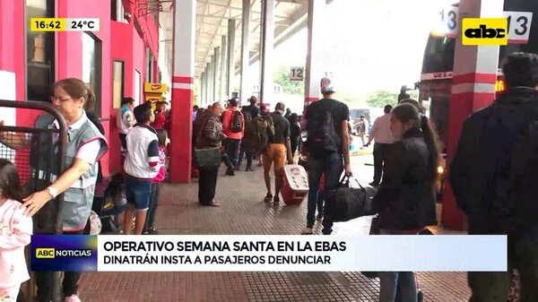 Video: Operativo Semana Santa en la EBAS - ABC Noticias - ABC Color