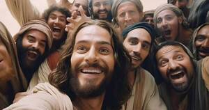 La Nación / Así se vería una selfie de Jesús y sus discípulos, según la inteligencia artificial