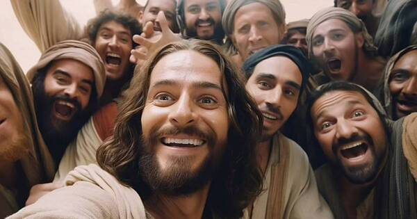 La Nación / Así se vería una selfie de Jesús y sus discípulos, según la inteligencia artificial