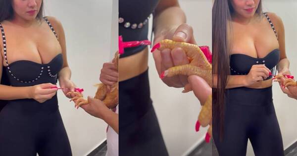 La Nación / Laurys Dyva causa furor en redes con la pedicura para su gallina Hortensia
