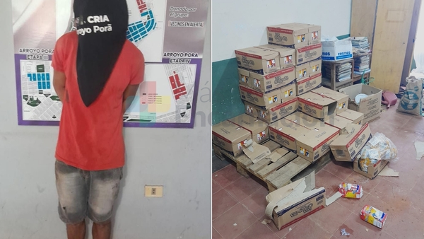 Policía captura a presunto ladrón de merienda escolar en Cambyretá