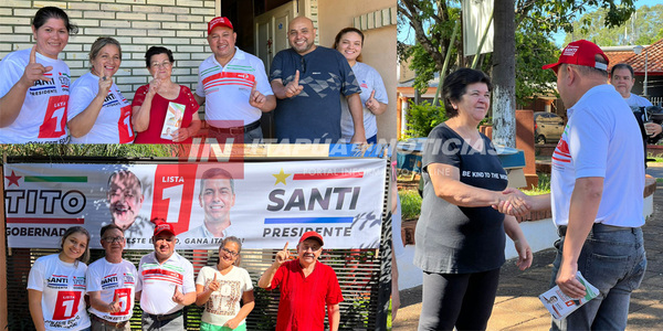 TITO VERGARA RECIBE APOYO EN SU CAMPAÑA POLÍTICA EN EL BARRIO BUENA VISTA DE ENCARNACIÓN" - Itapúa Noticias