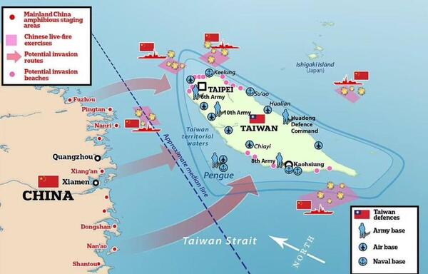 China comunista rodea Taiwán y lleva las tensiones al máximo en la región - Informatepy.com