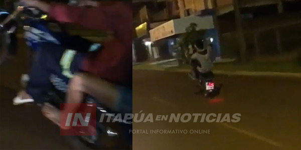 INCAUTARON MOTOCICLETA DE JOVEN QUE REALIZABA MANIOBRAS PELIGROSAS EN HOHENAU - Itapúa Noticias