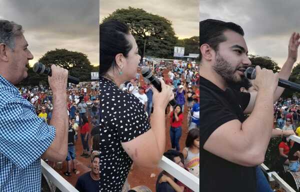 Multitudinario apoyo en "cancha Peu" a candidatos de la Concertación Amambay