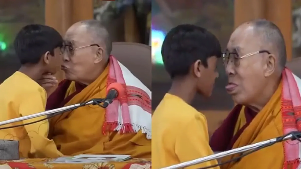 El Dalai Lama se disculpa por besar en la boca a un niño y pedirle que le "chupe su lengua" - Noticiero Paraguay