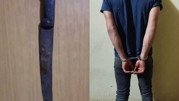 APREHENDEN A UN JOVEN POR HERIR A OTRO CON UN MACHETE EN NATALIO