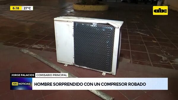 Video: Hombre sorprendido con un compresor robado - ABC Noticias - ABC Color
