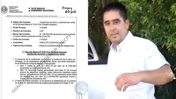 Auditoría revela sup. millonario desvío de fondos en obra escolar en Jesús de Tavarangue