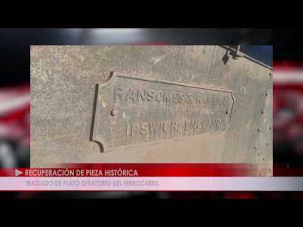 RECUPERAN PIEZA HISTÓRICA, ANTIGUO “PLATO GIRATORIO” DEL FERROCARRIL DE ENCARNACIÓN RETORNÓ A ZONA DE EMPLAZAMIENTO ORIGINAL
