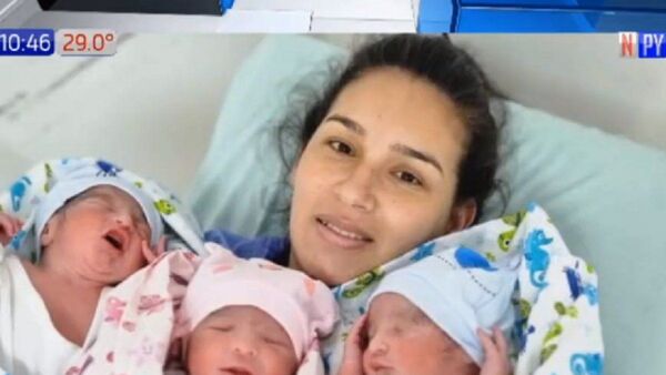 Nacen trillizos con más de 2 kilos cada uno en Hospital San Pablo