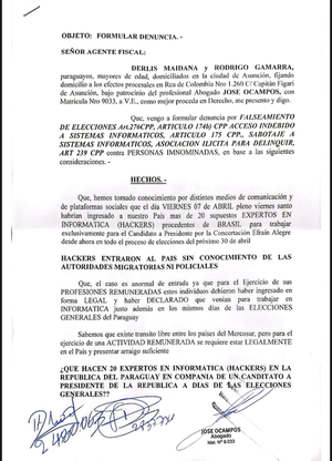 Denuncian ante la Fiscalía posible fraude electoral informático a favor de la Concertación - El Trueno