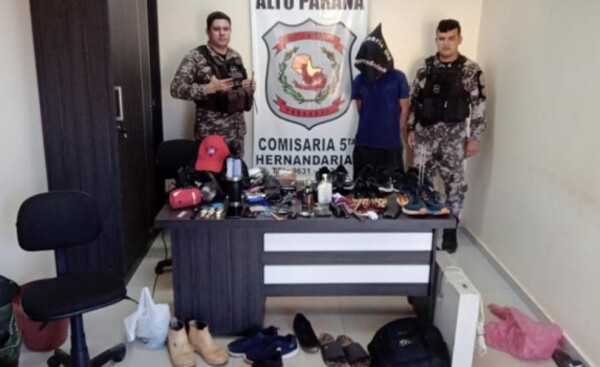 Capturan a ladrón domiciliario y recuperan pertenencias hurtadas