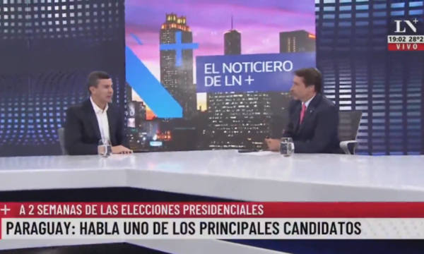 (VIDEO) Santiago Peña en Baires promete profundizar vínculos con la Argentina