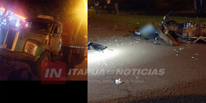 MOTOCICLISTA FALLECIÓ TRAS COLISIÓN CON UN CAMIÓN EN BELLA VISTA - Itapúa Noticias