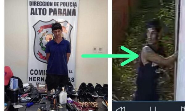 Atrapan a ladrón en Hernandarias