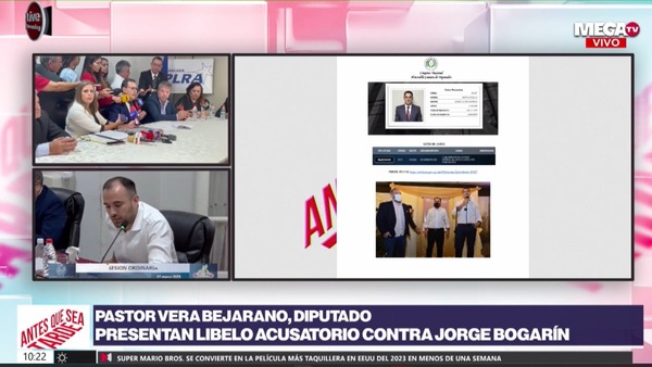 Diputado Bejarano dijo que Bogarín Alfonso es un peligro para el sistema judicial, pues no tiene ética ni moral - Megacadena — Últimas Noticias de Paraguay