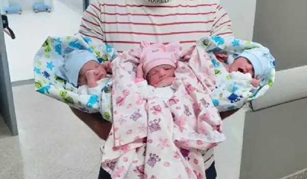 Querían darle un hermanito a su hija y tuvieron trillizos - Noticiero Paraguay