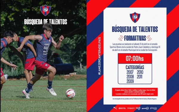 Cerro Porteño realizará pruebas en el Sportivo Obrero buscando talentos para su cantera - Radio Imperio