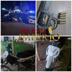 Dos detenidos por robo de motocicleta y con arma de fuego - Radio Imperio