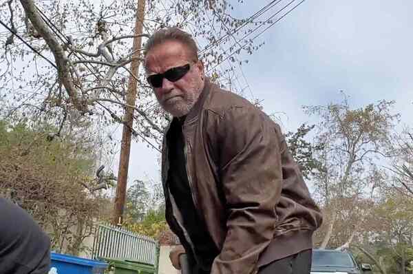 Schwarzenegger tapó baches en su barrio. - C9N