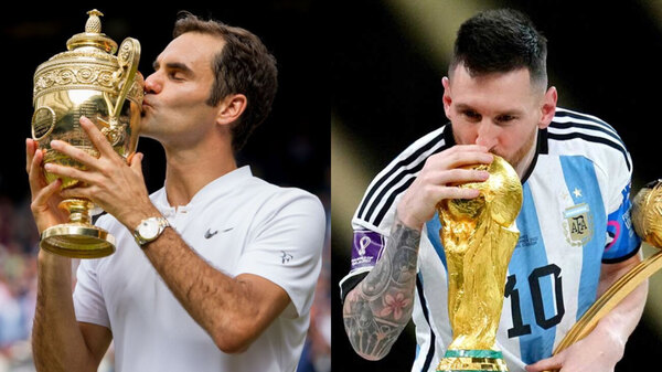 Versus / Roger Federer llenó de elogios y se rindió ante Lionel Messi