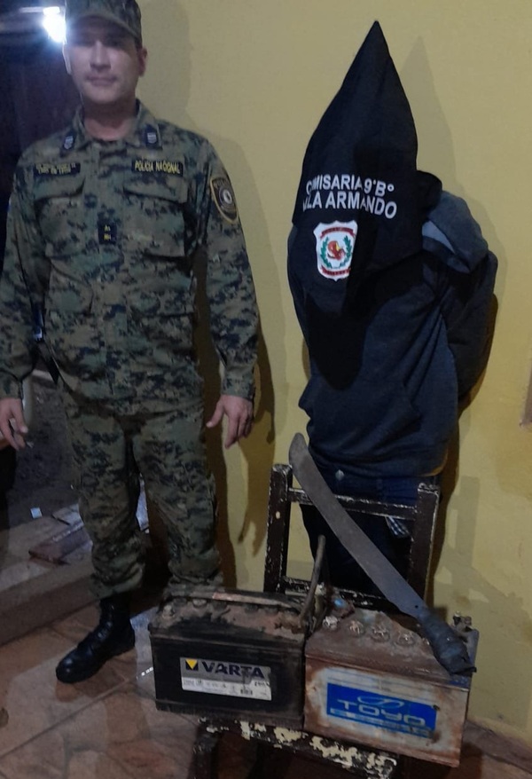Cayó supuesto ladrón de baterías