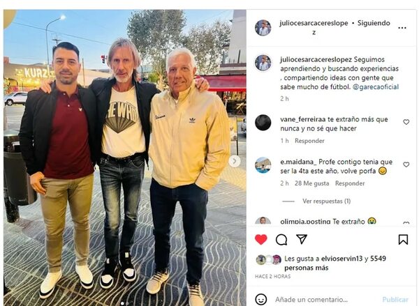 Julio César Cáceres visita Argentina para “seguir aprendiendo” - Fútbol - ABC Color