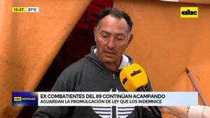 Video: Excombatientes del 89 continúan acampando  - ABC Noticias - ABC Color