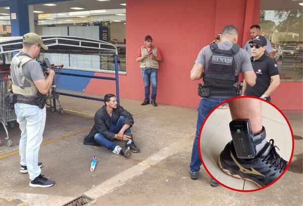 Detuvieron a un brasileño que andaba libremente con tobillera electrónica por prisión domiciliaria en PJC - Megacadena — Últimas Noticias de Paraguay
