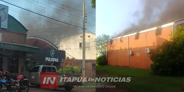 INCENDIO DE GRAN MAGNITUD SE REGISTRÓ EN BELLA VISTA - Itapúa Noticias
