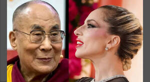 [VIDEO] Hacen tokorre video del Dalai Lama "toqueteando" a Lady Gaga