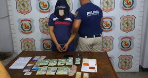 La Nación / Cobrador simuló un asalto y fue detenido por la Policía en Asunción