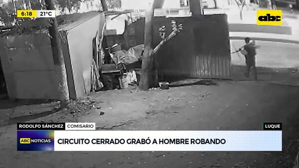 Video: Circuito cerrado grabó a hombre robando ventilador - ABC Noticias - ABC Color