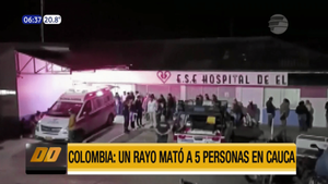 Colombia: Un rayo mató a 5 personas en Cauca | Telefuturo