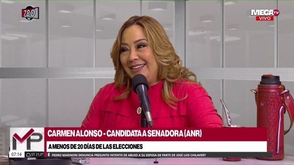Carmen Alonso cree que en las generales se vivirá una pelea "voto a voto" pues hay igualdad de condiciones - Megacadena — Últimas Noticias de Paraguay