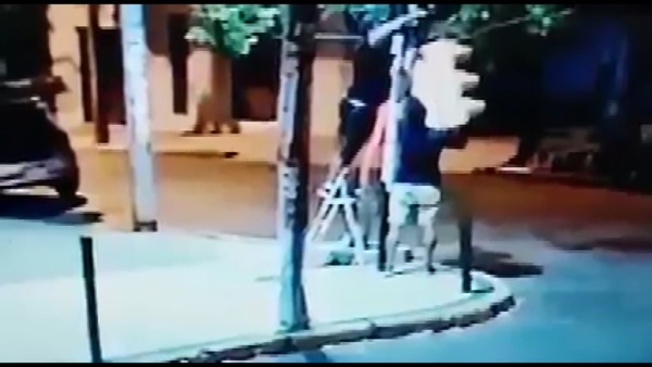 Roban semáforo en pleno centro de Asunción - trece