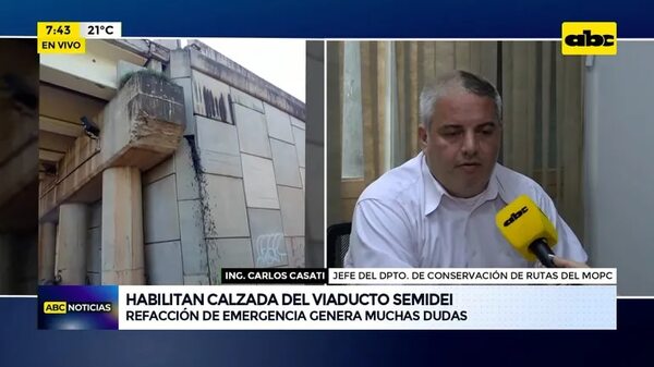 Video: Refacción del Viaducto Semidei genera dudas - ABC Noticias - ABC Color