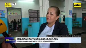 Video: Piden nombramientos permanentes de maestros - ABC Noticias - ABC Color